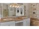 Bright bathroom with dual sinks, gorgeous lighting, and a large vanity at 2135 E Clipper Ln, Gilbert, AZ 85234