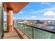 Spacious balcony with glass railings offering expansive views of the city skyline at 310 S 4Th St # 601, Phoenix, AZ 85004