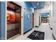 Hallway with contemporary design features, including an elevator with a desert-themed design at 310 S 4Th St # 601, Phoenix, AZ 85004