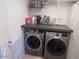 Laundry room features washer, dryer, storage and tile flooring at 4020 N 44Th Pl, Phoenix, AZ 85018