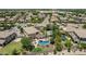 A home with a backyard featuring a pool, putting green, sport court, mature trees, and lush landscaping at 4463 S Oregon Ct, Chandler, AZ 85248