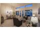 Inviting living space boasts soaring ceilings, ample windows, and seamless access to the outdoors at 6481 E Amber Sun Dr, Scottsdale, AZ 85266