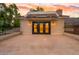 View of covered balcony with outdoor lighting and sunset views at 8219 S Pecan Grove Cir, Tempe, AZ 85284