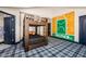 Bedroom featuring bunk beds and a basketball theme mural at 8219 S Pecan Grove Cir, Tempe, AZ 85284