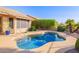 A private pool with a surrounding patio and landscaping at 8402 W Rosemonte Dr, Peoria, AZ 85382