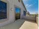 Private balcony with neutral stucco walls and desert views at 3634 N Desert Oasis --, Mesa, AZ 85207