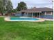 Large backyard featuring a kidney-shaped pool at 6841 E Vista Dr, Paradise Valley, AZ 85253