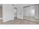 Light and bright bedroom with sliding mirrored closet doors and ensuite bathroom at 745 N Dobson Rd # 144, Mesa, AZ 85201