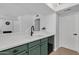 Kitchen with white quartz counters and modern black stainless appliances at 745 N Dobson Rd # 144, Mesa, AZ 85201
