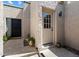 Inviting front entrance with security door, and lovely planters at 1120 E Beryl Ave, Phoenix, AZ 85020