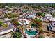 Aerial view of property showcasing the backyard pool and well-maintained landscaping at 1452 E Gary St, Mesa, AZ 85203
