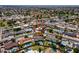 Aerial view showing the property's location, pool, and surrounding neighborhood at 1452 E Gary St, Mesa, AZ 85203