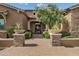 A luxurious brick paver entrance to an upgraded stone elevation home at 3010 E Fruitvale Ave, Gilbert, AZ 85297