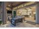 Stylish outdoor space featuring a cozy seating area with a view to a chef's kitchen at 30404 N 131St Dr, Peoria, AZ 85383