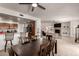 Spacious living area with dining space, a fireplace, and open access to the kitchen at 16800 E El Lago Blvd # 2076, Fountain Hills, AZ 85268