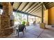 Community patio area with fireplace and plenty of seating overlooking common areas at 20801 N 90Th Pl # 255, Scottsdale, AZ 85255