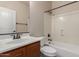Bathroom with walk-in shower and vanity for easy cleaning and a relaxing area to maintain one's personal hygiene at 4051 E Torrey Pines E Ln, Chandler, AZ 85249