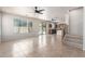 Open floor plan showing staircase, living room, dining area, and kitchen space at 4051 E Torrey Pines E Ln, Chandler, AZ 85249