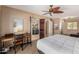 Bedroom featuring a workspace, closet and ensuite bathroom at 7101 E Cholla St, Scottsdale, AZ 85254