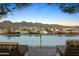 Stunning rooftop pool with mountain views and lounge chairs for relaxing at 7180 E Kierland Blvd # 916, Scottsdale, AZ 85254