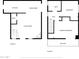 Detailed two-story floor plan featuring kitchen, living room, bedrooms, and balcony at 10424 N 7Th Pl # 2, Phoenix, AZ 85020