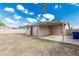 Backyard featuring a shed and parking at 1512 W Crescent Ave, Mesa, AZ 85202