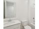 Clean bathroom with a shower-tub combo, toilet, and a modern vanity at 18262 W La Senda Dr, Surprise, AZ 85387