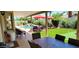 Backyard pool view from covered patio including putting green and seating, perfect for entertaining and relaxation at 4617 E Emile Zola Ave, Phoenix, AZ 85032