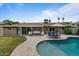 Inviting backyard featuring a pool, covered patio, and well-manicured lawn creating the perfect outdoor retreat at 5332 N 81St Pl, Scottsdale, AZ 85250