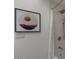 Modern bathroom features sleek fixtures, a white shower curtain, and stylish wall art at 5332 N 81St Pl, Scottsdale, AZ 85250