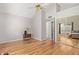 Spacious main bedroom features wood floors, ample closet space and vaulted ceiling at 5704 E Aire Libre Ave # 1093, Scottsdale, AZ 85254