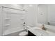 Clean bathroom featuring a tub-shower combination and modern sink vanity at 18248 W La Senda Dr, Surprise, AZ 85387