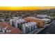 Aerial view of modern townhomes showcasing sleek design, private balconies, and convenient street access at 4220 N 32Nd St # 14, Phoenix, AZ 85018