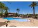 Inviting community pool surrounded by palm trees and lush landscaping at 4745 W Fremont Rd, Laveen, AZ 85339