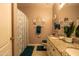 Bright bathroom with granite countertops and dual sinks at 5737 W Hidalgo Ave, Laveen, AZ 85339