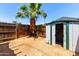 Palm tree and backyard storage shed at 6606 N 46Th Ave, Glendale, AZ 85301