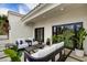 Inviting outdoor patio space with comfortable seating and stylish decor, perfect for relaxing and entertaining at 8045 E Del Caverna Dr, Scottsdale, AZ 85258