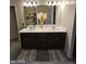 Elegant bathroom with a double sink vanity, large mirror, and stylish decor at 1630 E Prickly Pear Pl, Casa Grande, AZ 85122
