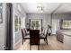 Elegant dining room with wood floors, a glass table, and natural light at 2221 N Richland St, Phoenix, AZ 85006