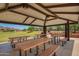 Community ramada with picnic tables and mountain views, ideal for outdoor gatherings and enjoying the scenery at 3760 W Lapenna Dr, New River, AZ 85087