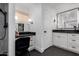 Modern bathroom vanity, black hardware and contemporary design at 4117 E Coolidge St, Phoenix, AZ 85018