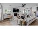 Cozy living room with fireplace, comfortable seating, and access to the outdoors at 4117 E Coolidge St, Phoenix, AZ 85018
