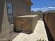 Enclosed pool equipment is hidden from view, set against the desert mountain backdrop of the home at 41809 N La Crosse Trl, Anthem, AZ 85086