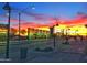 Scenic street view at sunset with colorful sky in downtown Mesa, Arizona at 445 W 1St St, Mesa, AZ 85202