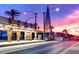 Picturesque sunset view of the city street with lit decorations at 445 W 1St St, Mesa, AZ 85202