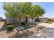 Landscaped front yard featuring desert landscaping, mature shade trees and a long driveway at 8828 N 102Nd Ln, Peoria, AZ 85345