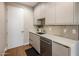 Modern kitchenette with sleek cabinets, undermount sink, and stainless steel dishwasher at 9148 N 66Th Pl, Paradise Valley, AZ 85253