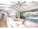 Spacious living room with an amazing view of the pool at 3118 E Gary Way, Phoenix, AZ 85042