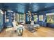 Home office featuring dark blue built-ins, natural light, and comfortable seating at 325 W Solano Dr, Phoenix, AZ 85013
