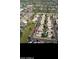 Aerial view of a residential neighborhood showcasing cozy homes with well-maintained yards at 363 W Bruce Ave, Gilbert, AZ 85233